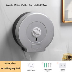 Hộp đựng giấy vệ sinh cuộn lớn tự dính, không cần khoan, gắn tường, dành cho nhà vệ sinh thương mại - Product Image 1
