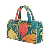Sac à main brodé personnalisé avec imprimé floral Hibiscus Hawaïen et motif soleil éclatant, idéal pour le shopping, les voyages et le quotidien