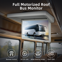Moniteur de voiture rabattable OEM ViewTech Factory 19,5 pouces, écran IPS pour toit de voiture, écran publicitaire, écran TV HD pour bus, MVP, train
