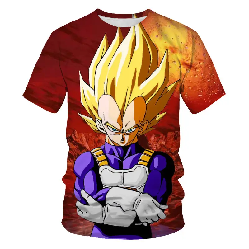 High Quality Custom Anime T Shirt For Dragon Z Goku Tee Casual Short Sleeve Custom 3D Print T-shirt Tops 3D Anime Printing
