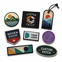 Écusson personnalisé tissé, badge brodé, étiquette, design de logo paysager extérieur, rond, ovale, pour veste, casquette, accessoire vestimentaire