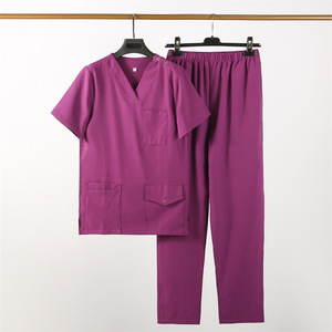 Nursing <b>Scrub</b> Pockets <b>Tops</b> Straight Leg Work Pants Stretchable Fashionable Style for Medical Clinic hotel - Product Image 4