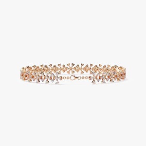Bracelet en or rose 24 ct avec diamants Bijoux en or Cadeau d'anniversaire parfait - Product Image 3