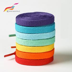 Durevole Piatto Singolo Strato di Poliestere Colorato Lacci Delle Scarpe per la Festa con la Plastica Trasparente Punta - Product Image 6