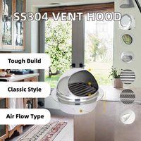 Grille d'extraction murale moderne en acier inoxydable SS304 pour cuisine, extérieur, sous-sol, entrepôt, pièces CVC, vente en gros