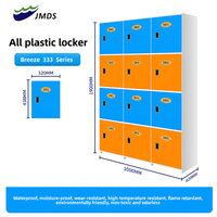 Armoire de rangement JMDS personnalisable, résistante à la rouille, écologique, à 4 portes/colonnes, en ABS et PVC, pour les dortoirs des étudiants des écoles et des universités