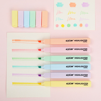Gxin G-343-6 Lot de 6 Surligneurs Couleur Pastel en Gros, Qualité Stable à Base d'Eau, Marqueur Fluorescent