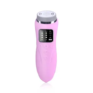 Máquina facial rf ems com 7 modos, máquina de massagem facial multifuncional, endurecimento da pele, pdt, leds de luz led, ferramentas para massagem facial, para rugas