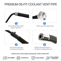 Tuyau de radiateur en caoutchouc 1343.N9 pour Peugeot 206 207 Citroën C2, tuyau supérieur de refroidissement du système de climatisation, vente en gros d'usine