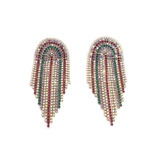 <span class=keywords><strong>Orecchini</strong></span> Pendenti di Lusso con Strass Scintillanti e Lunghe Nappe per Donne, <span class=keywords><strong>Orecchini</strong></span> Geometrici Multicolore con <span class=keywords><strong>Diamanti</strong></span> - Product Image 4