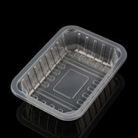 Ecologisch verantwoorde wegwerp transparante PET voedselcontainer, hoogwaardige plastic PET voedselbak voor groenten, vlees en fruit