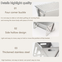 Nouveau mini barbecue portable pliable et démontable pour charbon de bois, avec grille de cuisson et foyer détachable