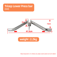 Barre de presse pour triceps en acier robuste avec poignée en caoutchouc antidérapante V Bar Cable Attachment Fitness Equipment Accessory