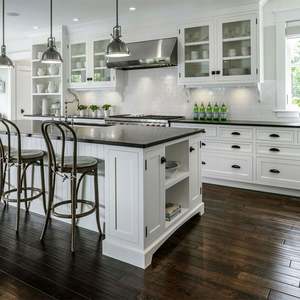 Meuble de cuisine modulaire Shaker, îlot central, bois, style européen et australien, couleur personnalisable, pieds en alliage d'aluminium - Product Image 5