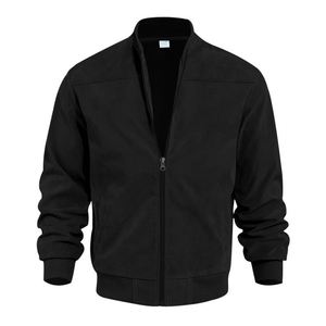 Maxfree Casual Stand Collar Coat Autumn Solid Color Plus Size <b>Jacket</b> for <b>Men</b> - Product Image 5