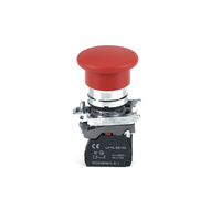 Interruptor de botón plano circular de reinicio automático momentáneo con retorno por resorte de 22mm con símbolo de encendido y apagado, interruptor de parada de arranque iluminado