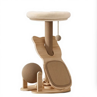 Griffoir pour chat en bois de sisal écologique de luxe, structure d'escalade et lit tout-en-un, résistant à l'usure, sans écaillage, utilisation en intérieur, 5 kg, haute qualité