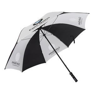 Parapluie de golf promotionnel <span class=keywords><strong>grand</strong></span> format, imperméable, blanc et noir, personnalisable avec logo de marque - Product Image 2