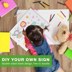 Plaque en plastique ondulé blanc pour décorations de joyeux anniversaire, ventes de garage, locations, panneaux de guidage, et panneaux de jardin vierges avec piquets - Product Image 6