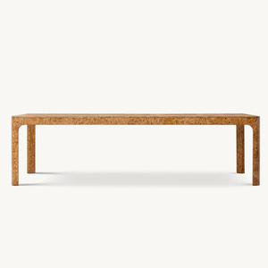 Sedia da Pranzo Moderna di Alta Qualità, <span class=keywords><strong>Design</strong></span> Minimalista in Legno, <span class=keywords><strong>Tavolo</strong></span> da Pranzo <span class=keywords><strong>Rettangolare</strong></span> di Lusso in Radica, Vendita Diretta dalla Fabbrica - Product Image 2