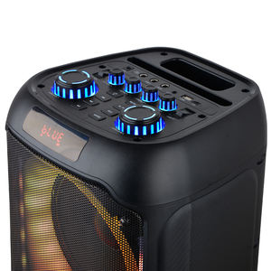 مكبر صوت محمول لاسلكي عالي الجودة من الشركة المصنعة، مضخم صوت 8 بوصة، نظام صوت <span class=keywords><strong>HIFI</strong></span> للاستخدام الخارجي، مناسب للحفلات والكاريوكي مع إضاءة RGB - Product Image 1