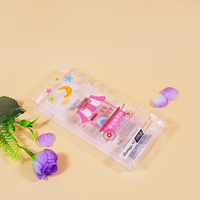 Boîte pliante transparente en PET PVC personnalisée pour le rangement des outils de maquillage, des poudres et des cosmétiques