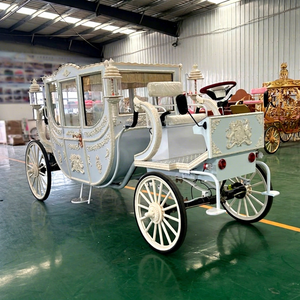 Chariot de mariage électrique Zhenda le plus vendu, 4 roues en acier, capacité de 2000 kg, pour transport royal tiré par des chevaux - Product Image 1