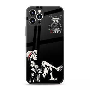 เคสโทรศัพท์กระจกลายอะนิเมะแบบวันพีช,เคสโทรศัพท์สำหรับ <span class=keywords><strong>Iphone</strong></span> 11 Pro Xr <span class=keywords><strong>Xs</strong></span> <span class=keywords><strong>Max</strong></span> 12 A51 A71 S10 S20 - Product Image 2