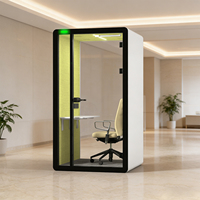 Cabine Acoustique Modulaire Intérieure et Extérieure Portable pour Réunions, Bureau Privé, Studio, Équipement de Bureau Insonorisé de Grande Taille