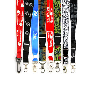 昇華プリントのエコフレンドリーなランヤード、プラスチック製の安全クリップ付き、販促用、カスタムオフィス、ソーシャルワーカー用ネックランヤード - Product Image 1