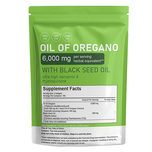 Gélules d'huile d'origan personnalisées avec huile d'origan et huile de nigelle, non-OGM, végétaliennes, certifiées HACCP - Product Image 3