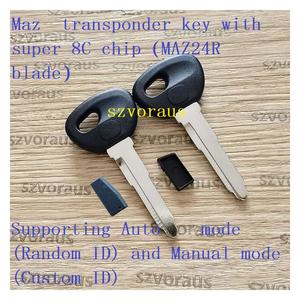 マツダトランスポンダーキースーパー8Cチップ付きMAZ24Rブレードプレミアムカーキーアクセサリー - Product Image 2
