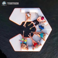 Plateforme flottante gonflable géante Yuetong pour la baignade, les fêtes au lac et les activités aquatiques en famille