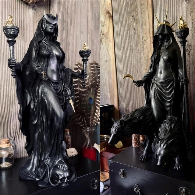 New Halloween Party Decorations Witch of the Night Ornament Resin Figurine of a Ghost Witch for Home Desktop Decoration