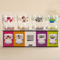 Verre à boire en verre motif dessin animé 300 ml, pour jus, usage domestique, coffret cadeau