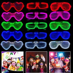 Gafas de sol LED de corazón Beckon OEM para Navidad y Halloween, estilo persiana veneciana, montura cuadrada, recuerdos de fiesta para cumpleaños - Product Image 2