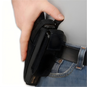 Étui tactique <span class=keywords><strong>compact</strong></span> en cuir pleine fleur unisexe avec fermeture à fermoir pour armes de poche dissimulées, pochette noire - Product Image 5