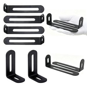 Soportes Triangulares Negros Ajustables para Muebles, Soportes Anti-Vuelco para Estanterías, Accesorios de Ferretería, Marca SSR - Product Image 4