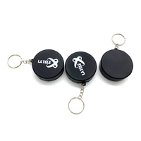 Mini rondelle de hockey en mousse PU promotionnelle, porte-clés avec impression de logo personnalisé