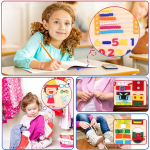 Nuovi Giocattoli Educativi Montessori 2026, Libro Sensoriale Pieghevole in Feltro per Autismo, Busy Board Montessori - Product Image 6