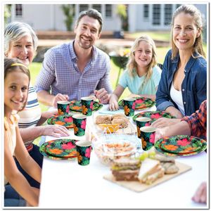 Set Decorazioni per Feste Hawaiane Tropical Nights a Prezzo di Fabbrica, Set Completo con Piatti e Tovaglioli per Compleanni dei Bambini - Product Image 6