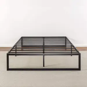 Cama elástica de hierro forjado para dormitorio de adultos, cama individual y doble de tamaño, marco de Metal, de acero, a la venta