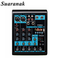 Dvk — mélangeur Dj F40U, Mini Console pour Mixer, enregistrement Audio, à 2 canaux, avec effets USB/BT de 48v