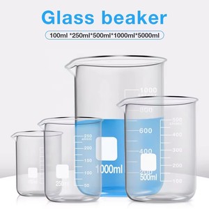 Béchers en verre 50 ml 100 ml 250 ml 1000 ml – Tasses graduées de laboratoire en borosilicate pour l'école et le laboratoire (forme basse) - Product Image 3