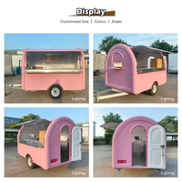 Remorque alimentaire ronde compacte JINLIJING, cuisine mobile commerciale équipée pour tacos, barbecue, hot-dogs, café, glaces, à vendre