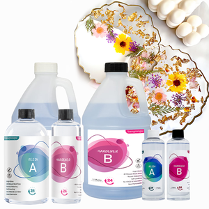 Resina Epoxica Cristalina A y B, Kit para Moldeo Profundo, para Flores, Artesanías, Mesas de Madera - Product Image 1