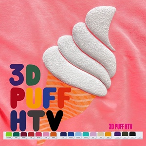 Tùy chỉnh đàn Puff truyền nhiệt vinyl, nhiều màu sắt-on in dày Puff in ấn in 3D Puff HTV Vinyl cho t Áo sơ mi - Product Image 5