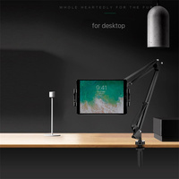 Support de tablette ergonomique robuste à clipser sur bureau, rotation à 360 degrés, support de téléphone mains libres à bras long pour la maison et le bureau