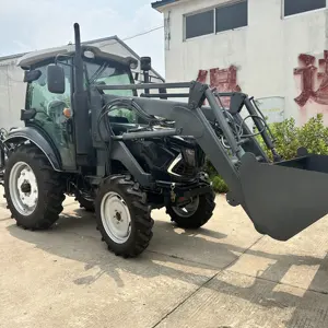 Ferme agricole 50 HP 4x4 tracteur à moteur diesel à quatre roues motrices avec cabine et climatiseur