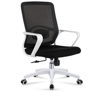 Chaise de bureau ergonomique moderne en contreplaqué et maille avec dossier à motif écossais et siège creux pour la maison ou l'utilisation prolongée sur ordinateur et l'apprentissage